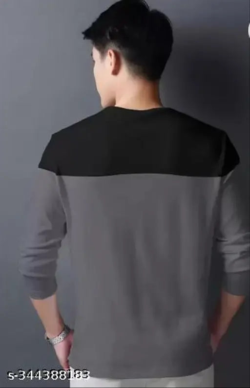 Men'S Round Neck Cotton Blend Tshirt